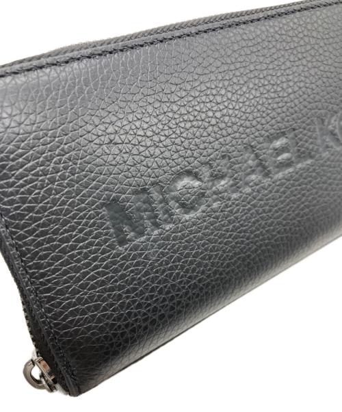 MICHAEL KORS（マイケル・コース）MICHAEL KORS (マイケル・コース) ラウンドジップウォレット ブラックの古着・服飾アイテム
