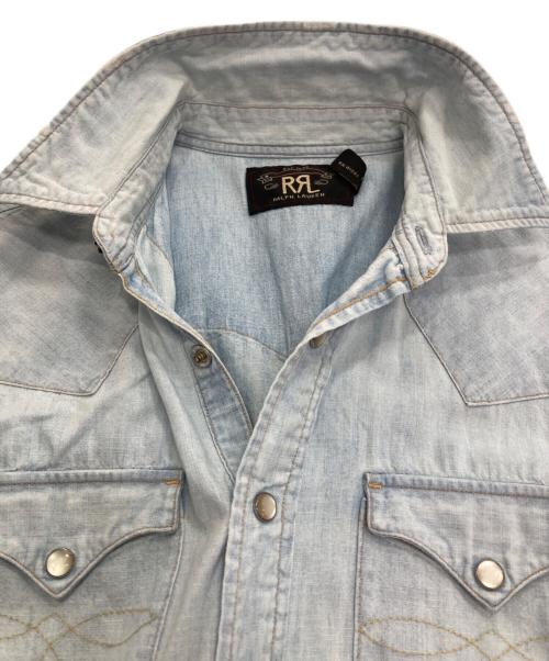 RRL（ダブルアールエル）RRL (ダブルアールエル) ウエスタンシャツ ライトインディゴ サイズ:2の古着・服飾アイテム