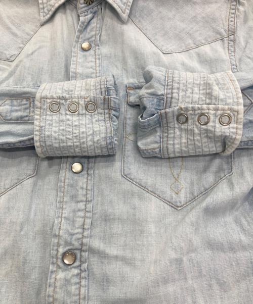 RRL（ダブルアールエル）RRL (ダブルアールエル) ウエスタンシャツ ライトインディゴ サイズ:2の古着・服飾アイテム