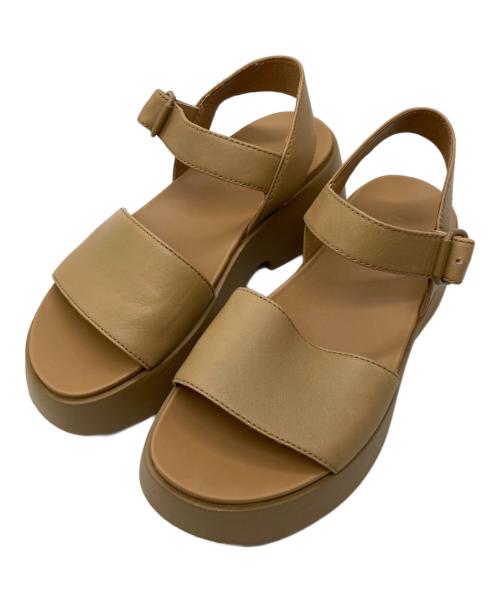 CAMPER（カンペール）CAMPER (カンペール) Tashaプラットフォームサンダル ブラウン サイズ:38の古着・服飾アイテム
