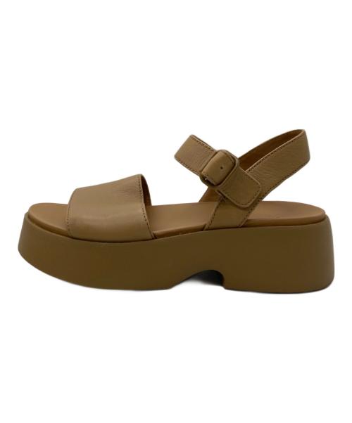 CAMPER（カンペール）CAMPER (カンペール) Tashaプラットフォームサンダル ブラウン サイズ:38の古着・服飾アイテム