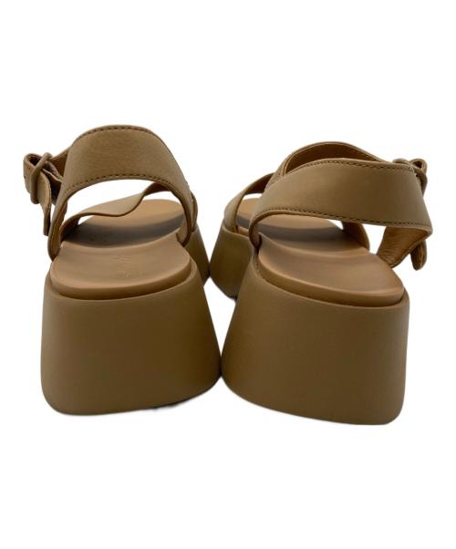 CAMPER（カンペール）CAMPER (カンペール) Tashaプラットフォームサンダル ブラウン サイズ:38の古着・服飾アイテム
