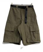 OFFWHITEオフホワイト）の古着「Industrial khaki cargo shorts」｜グリーン
