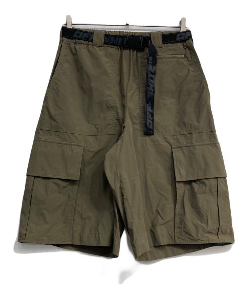OFFWHITE（オフホワイト）OFFWHITE (オフホワイト) Industrial khaki cargo shorts グリーン サイズ:Sの古着・服飾アイテム