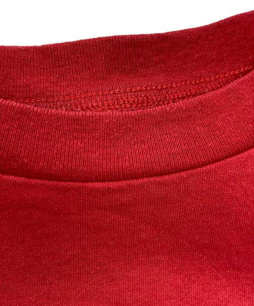 OFFWHITE（オフホワイト）OFFWHITE (オフホワイト) CUT HERE SLIM TEE レッド サイズ:Ⅼの古着・服飾アイテム