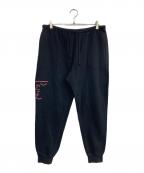 PAPASパパス）の古着「吊り編み裏毛スウェットパンツ」｜ブラック