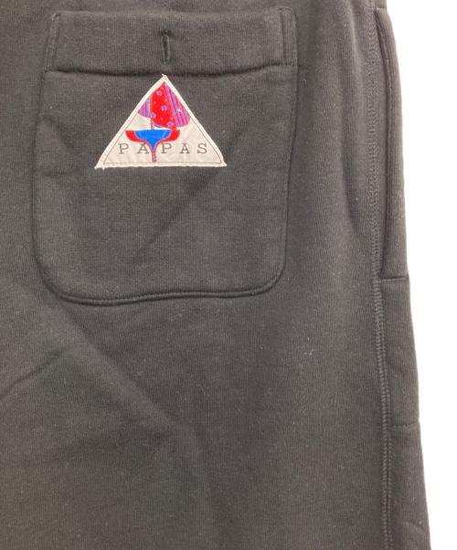 PAPAS（パパス）PAPAS (パパス) 吊り編み裏毛スウェットパンツ ブラック サイズ:M48　L50の古着・服飾アイテム