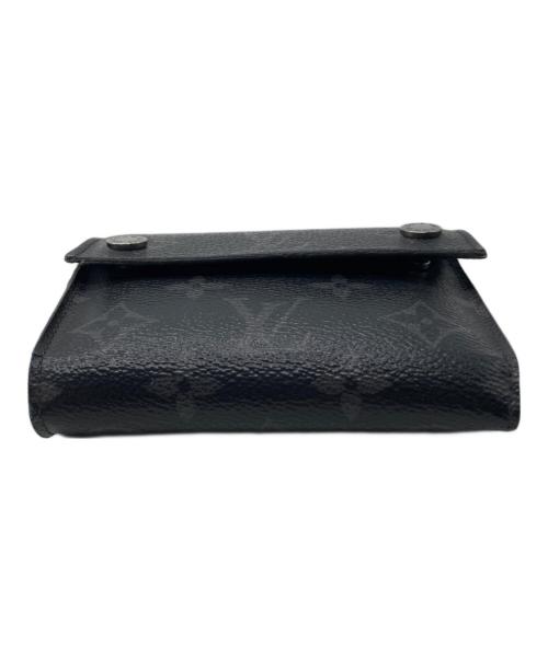 LOUIS VUITTON（ルイ ヴィトン）LOUIS VUITTON (ルイ ヴィトン) チェーンコンパクトウォレット　モノグラム・エクリプス ブラックの古着・服飾アイテム