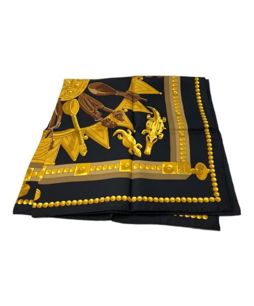 HERMES（エルメス）HERMES (エルメス) CUILLERS D'AFRIQUE ブラック×イエローの古着・服飾アイテム