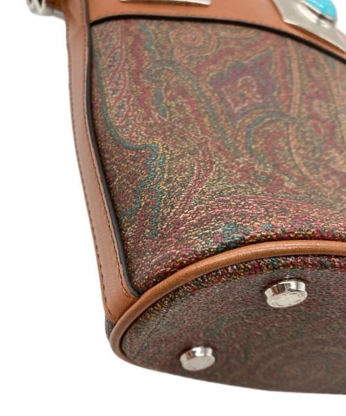 ETRO（エトロ）ETRO (エトロ) クラウンミーターコイズバケットバッグ ブラウンの古着・服飾アイテム