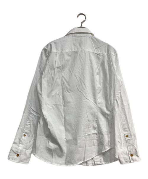 Vivienne Westwood man（ヴィヴィアン ウェストウッド マン）Vivienne Westwood man (ヴィヴィアン ウェストウッド マン) 変形アシンメトリーシャツ ホワイト サイズ:48の古着・服飾アイテム
