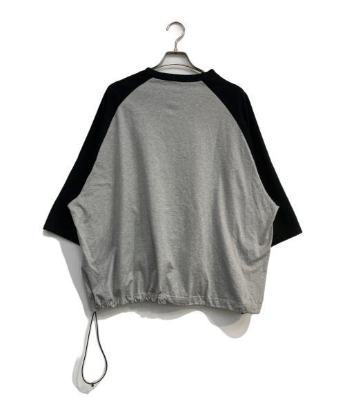 is-ness（イズネス）is-ness (イズネス) BALLOON RAGLAN LONG SLEEVE T ブラック×グレー サイズ:Ⅿの古着・服飾アイテム