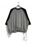 is-ness（イズネス）の古着「BALLOON RAGLAN LONG SLEEVE T」｜ブラック×グレー