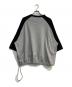 is-ness (イズネス) BALLOON RAGLAN LONG SLEEVE T ブラック×グレー サイズ:Ⅿ：6000円
