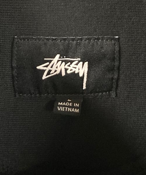 stussy（ステューシー）stussy (ステューシー) Stock Logo Mock Neckハーフジップスウェット ブラック サイズ:Ⅼの古着・服飾アイテム