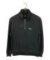 stussy（ステューシー）の古着「Stock Logo Mock Neckハーフジップスウェット」｜ブラック