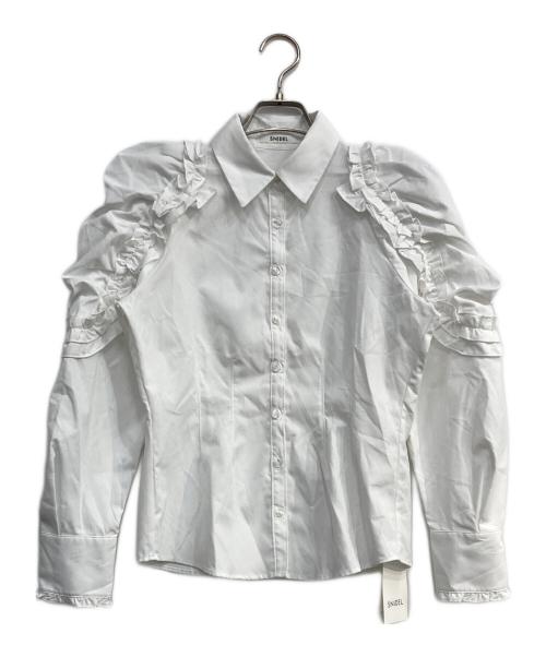 Snidel（スナイデル）Snidel (スナイデル) Sustainaフリルボリュームシャツブラウス ホワイト サイズ:Free 未使用品の古着・服飾アイテム