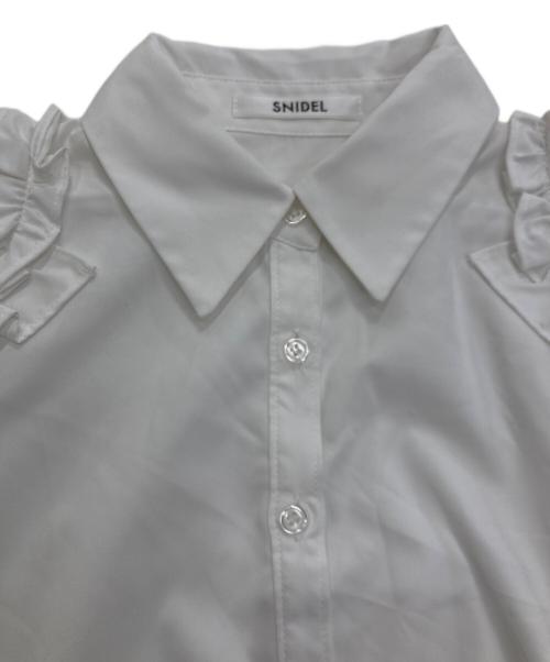Snidel（スナイデル）Snidel (スナイデル) Sustainaフリルボリュームシャツブラウス ホワイト サイズ:Free 未使用品の古着・服飾アイテム