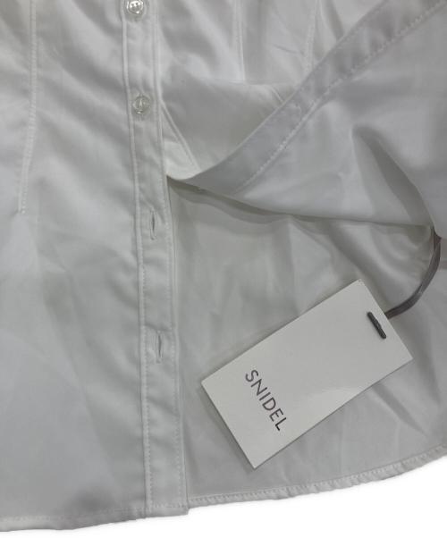 Snidel（スナイデル）Snidel (スナイデル) Sustainaフリルボリュームシャツブラウス ホワイト サイズ:Free 未使用品の古着・服飾アイテム