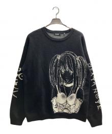 X-LARGE×DEATHNOTE（エクストララージ×デスノート）の古着「MISA KNITSWEATER」｜ブラック