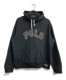 POLO RALPH LAUREN（ポロ・ラルフローレン）の古着「POLOプルオーバーパーカー」｜ブラック