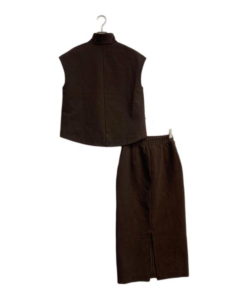 LOUNIE（ルーニー）LOUNIE (ルーニー) ストレッチポンチセットアップ ブラウン サイズ:S (36)の古着・服飾アイテム