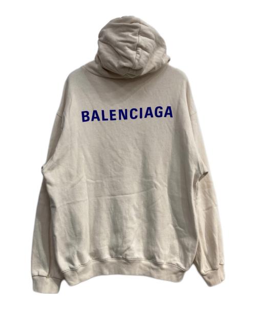 BALENCIAGA（バレンシアガ）BALENCIAGA (バレンシアガ) Medium Fit Hoodie アイボリー サイズ:Sの古着・服飾アイテム