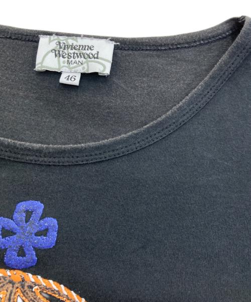 Vivienne Westwood man（ヴィヴィアン ウェストウッド マン）Vivienne Westwood man (ヴィヴィアン ウェストウッド マン) オーブプリント半袖Tシャツ ブラック サイズ:46の古着・服飾アイテム