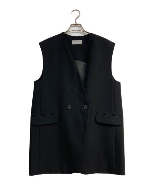 HLM（エイチエルエム）HLM (エイチエルエム) ウールギャバテーラードジレ ブラック サイズ:38の古着・服飾アイテム