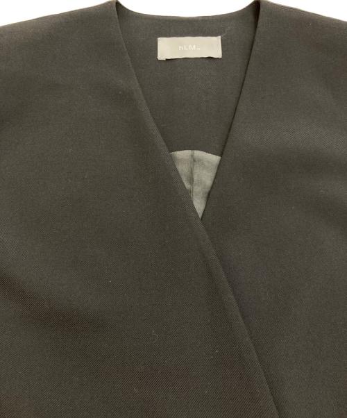 HLM（エイチエルエム）HLM (エイチエルエム) ウールギャバテーラードジレ ブラック サイズ:38の古着・服飾アイテム