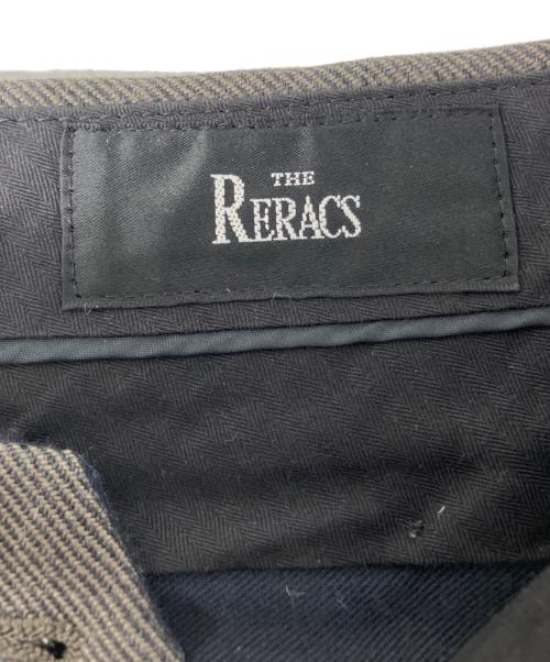 THE RERACS（ザ リラクス）THE RERACS (ザ リラクス) WOOL/MOHAIR PLAIN PLEATED SLIM SLACKS グレー サイズ:46の古着・服飾アイテム