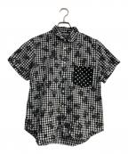 BLACK COMME des GARCONSブラックコムデギャルソン）の古着「ギンガムチェック半袖シャツ」｜ホワイト×ブラック