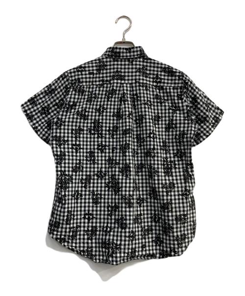 BLACK COMME des GARCONS（ブラックコムデギャルソン）BLACK COMME des GARCONS (ブラックコムデギャルソン) ギンガムチェック半袖シャツ ホワイト×ブラック サイズ:Sの古着・服飾アイテム