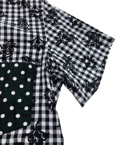 BLACK COMME des GARCONS（ブラックコムデギャルソン）BLACK COMME des GARCONS (ブラックコムデギャルソン) ギンガムチェック半袖シャツ ホワイト×ブラック サイズ:Sの古着・服飾アイテム