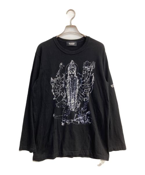 WILDSIDE YOHJI YAMAMOTO（ワイルドサイド ヨウジ ヤマモト）WILDSIDE YOHJI YAMAMOTO (ワイルドサイド ヨウジ ヤマモト) Kali Long Sleeve T-Shirt ブラック サイズ:3の古着・服飾アイテム