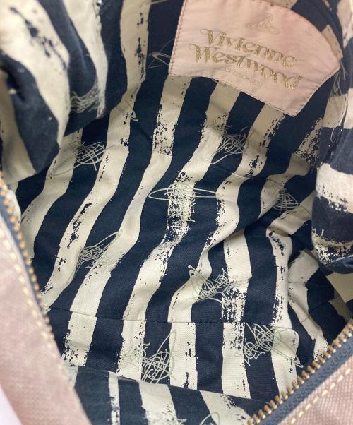 Vivienne Westwood（ヴィヴィアンウエストウッド）Vivienne Westwood (ヴィヴィアンウエストウッド) キャンバスショルダーバッグ ブラウンの古着・服飾アイテム