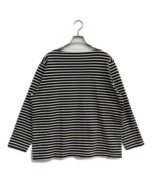 COMOLI（コモリ）COMOLI (コモリ) ボーダーボートネックカットソー ホワイト×ブラック サイズ:1の古着・服飾アイテム