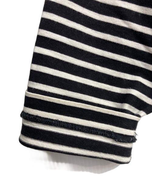COMOLI（コモリ）COMOLI (コモリ) ボーダーボートネックカットソー ホワイト×ブラック サイズ:1の古着・服飾アイテム