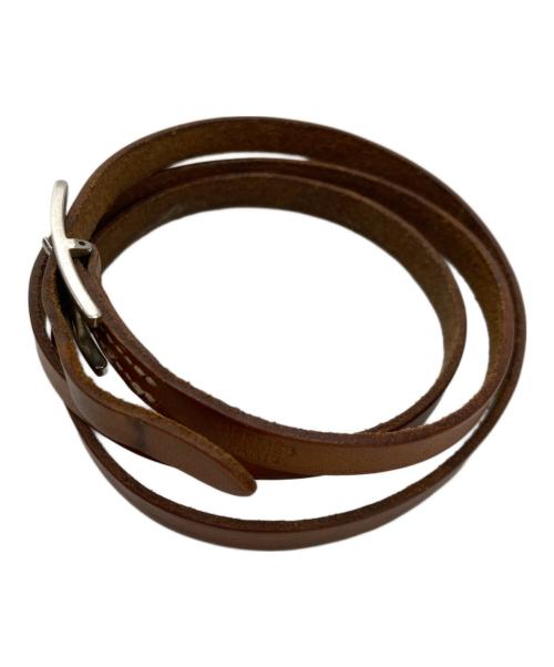 HERMES（エルメス）HERMES (エルメス) アピレザーブレスレット ブラウンの古着・服飾アイテム