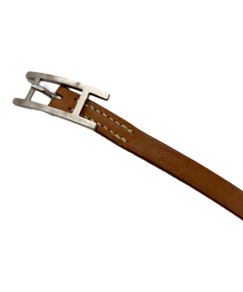 HERMES（エルメス）HERMES (エルメス) アピレザーブレスレット ブラウンの古着・服飾アイテム