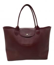 LONGCHAMP（ロンシャン）の古着「ルプリアージュシティトートバッグ」｜ボルドー