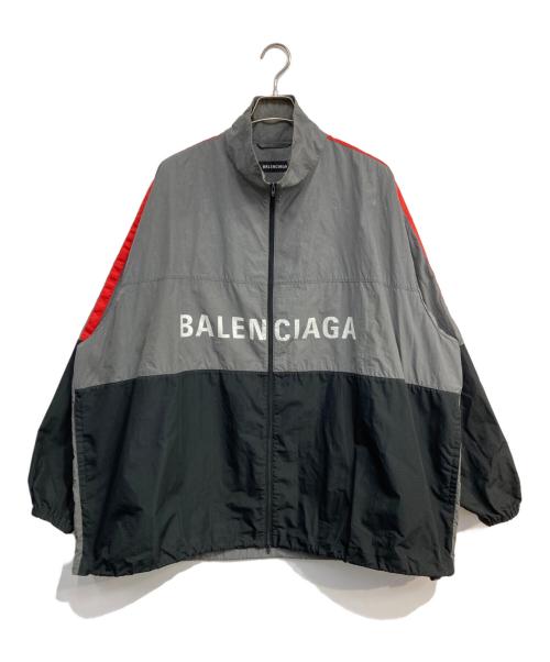 BALENCIAGA（バレンシアガ）BALENCIAGA (バレンシアガ) Zip Up Logo Jacket グレー サイズ:46の古着・服飾アイテム