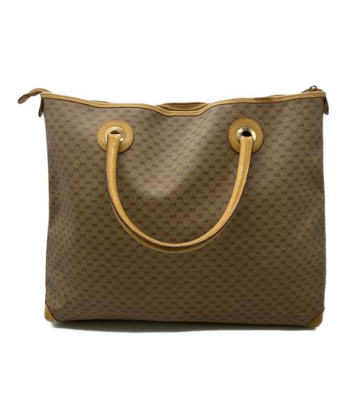 GUCCI（グッチ）GUCCI (グッチ) マイクロGGスプリームトートバッグ ブラウンの古着・服飾アイテム