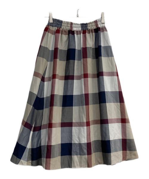 BLUE LABEL CRESTBRIDGE（ブルーレーベルクレストブリッジ）BLUE LABEL CRESTBRIDGE (ブルーレーベルクレストブリッジ) チュールワンピ＋チェックスカート ブラック サイズ:36の古着・服飾アイテム