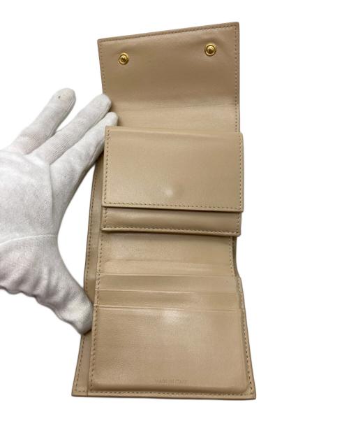 CELINE（セリーヌ）CELINE (セリーヌ) スモール トリフォールドウォレット ベージュの古着・服飾アイテム
