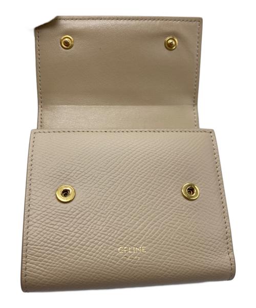 CELINE（セリーヌ）CELINE (セリーヌ) スモール トリフォールドウォレット ベージュの古着・服飾アイテム