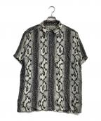 WACKO MARIAワコマリア）の古着「パイソン柄 HAWAIIAN SHIRT S/S」｜ブラック×ホワイト