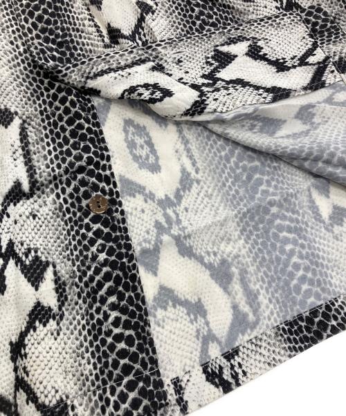 WACKO MARIA（ワコマリア）WACKO MARIA (ワコマリア) パイソン柄 HAWAIIAN SHIRT S/S ブラック×ホワイト サイズ:Lの古着・服飾アイテム