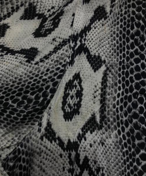 WACKO MARIA（ワコマリア）WACKO MARIA (ワコマリア) パイソン柄 HAWAIIAN SHIRT S/S ブラック×ホワイト サイズ:Lの古着・服飾アイテム