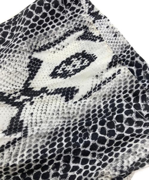 WACKO MARIA（ワコマリア）WACKO MARIA (ワコマリア) パイソン柄 HAWAIIAN SHIRT S/S ブラック×ホワイト サイズ:Lの古着・服飾アイテム